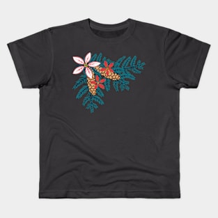 Cute Poinsettia Pinecone Branch Kids T-Shirt